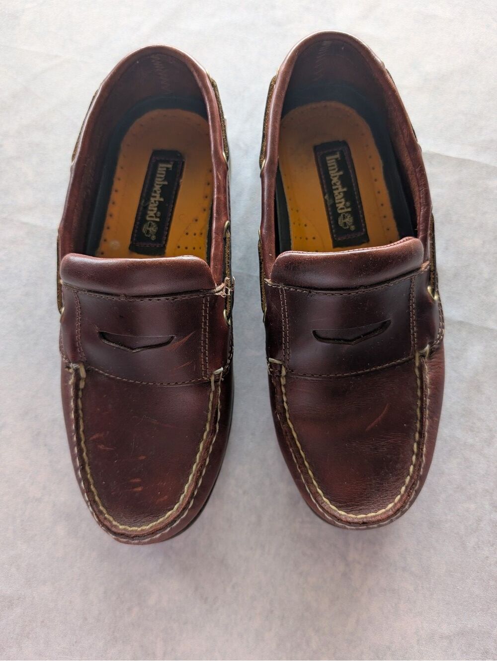 Vintage Timberland Men’s Classic Leather Penny Loafers Brown Size Size 7